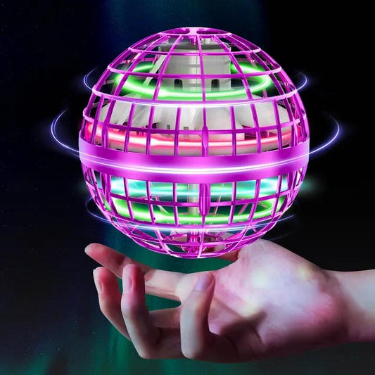 Black Friday Flash Sales Upgraded Dazzling Spinning Flying Ball with 360° LED Lighting Automatic Rebound Levitation Stunts Kids Gift