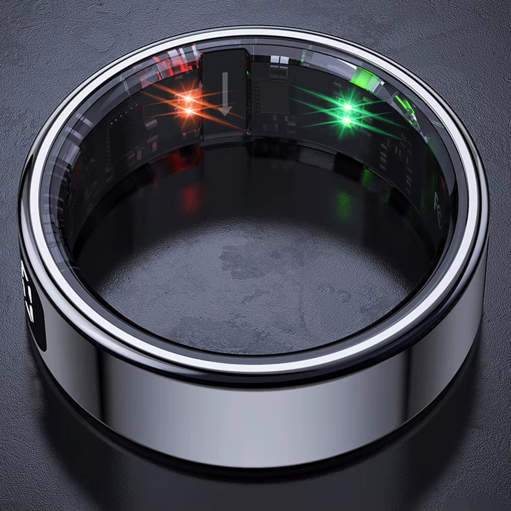 R11 Smart Ring with Display Screen and Touch Health Manager Wireless Charging Fitness Ring 5 ATM Waterproof for Android & Ios